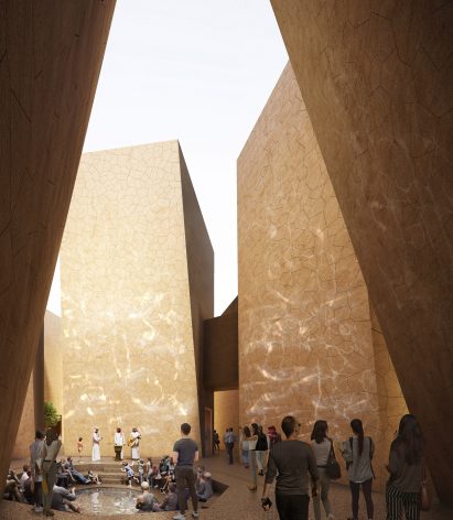 Render of a courtyard