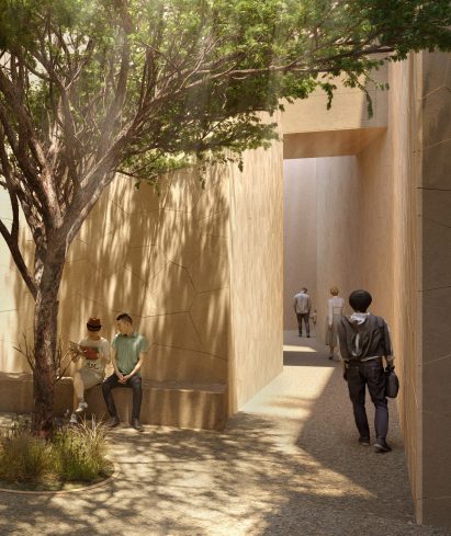 Visual of a walkway at the Saudi Arabia pavilion for the upcoming World Expo