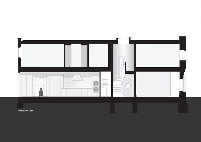 Section drawings Gundry & Ducker Wimbledon Villa