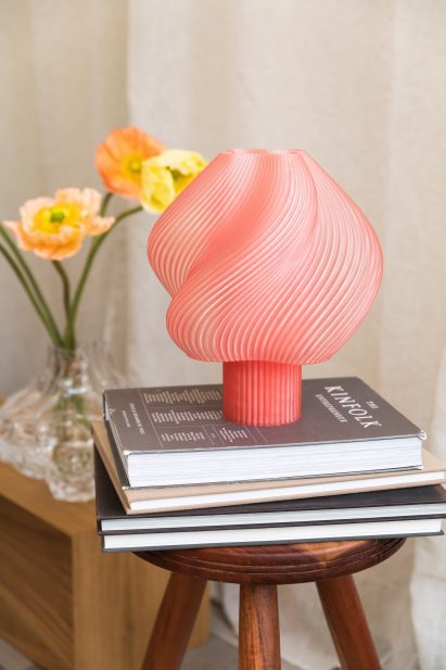 Swirly apricot Soft Serve lamp
