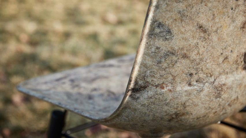 Solidwool creates fibreglass-like chair from sheep fleeces