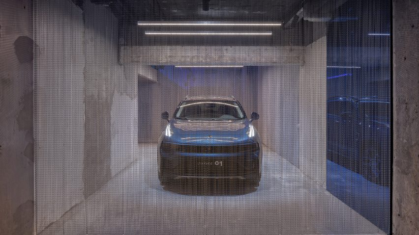 Interior of Lynk & Co showroom