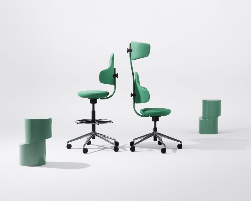 Side view of Spine office chair by Form Us with Love for Savo