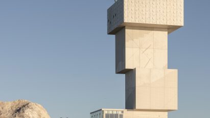 Concrete Calais port tower by Atelier 9.81