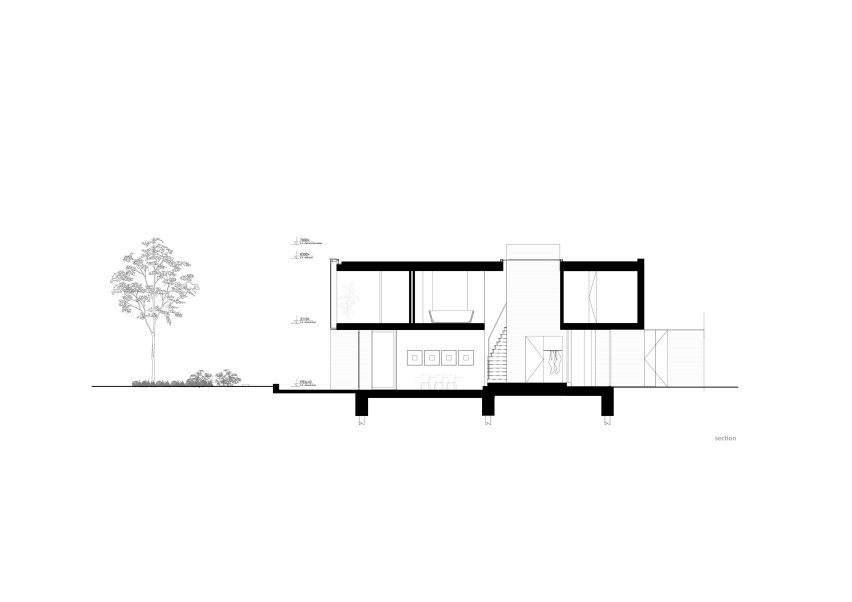Section of Edge House by Studio Prototype