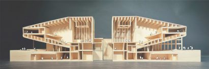 model of a theatre design by a student at Carleton University