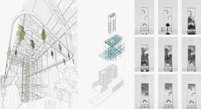 drawings of an education centre by a student at Carleton University