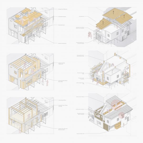 Dawings of a rehabilitation of a self-built settlement by students at Carleton University