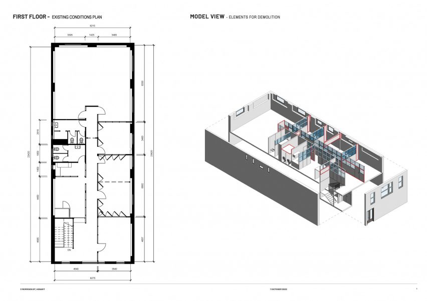 Plan drawing of TERRIOR's Hobart office in Tasmania