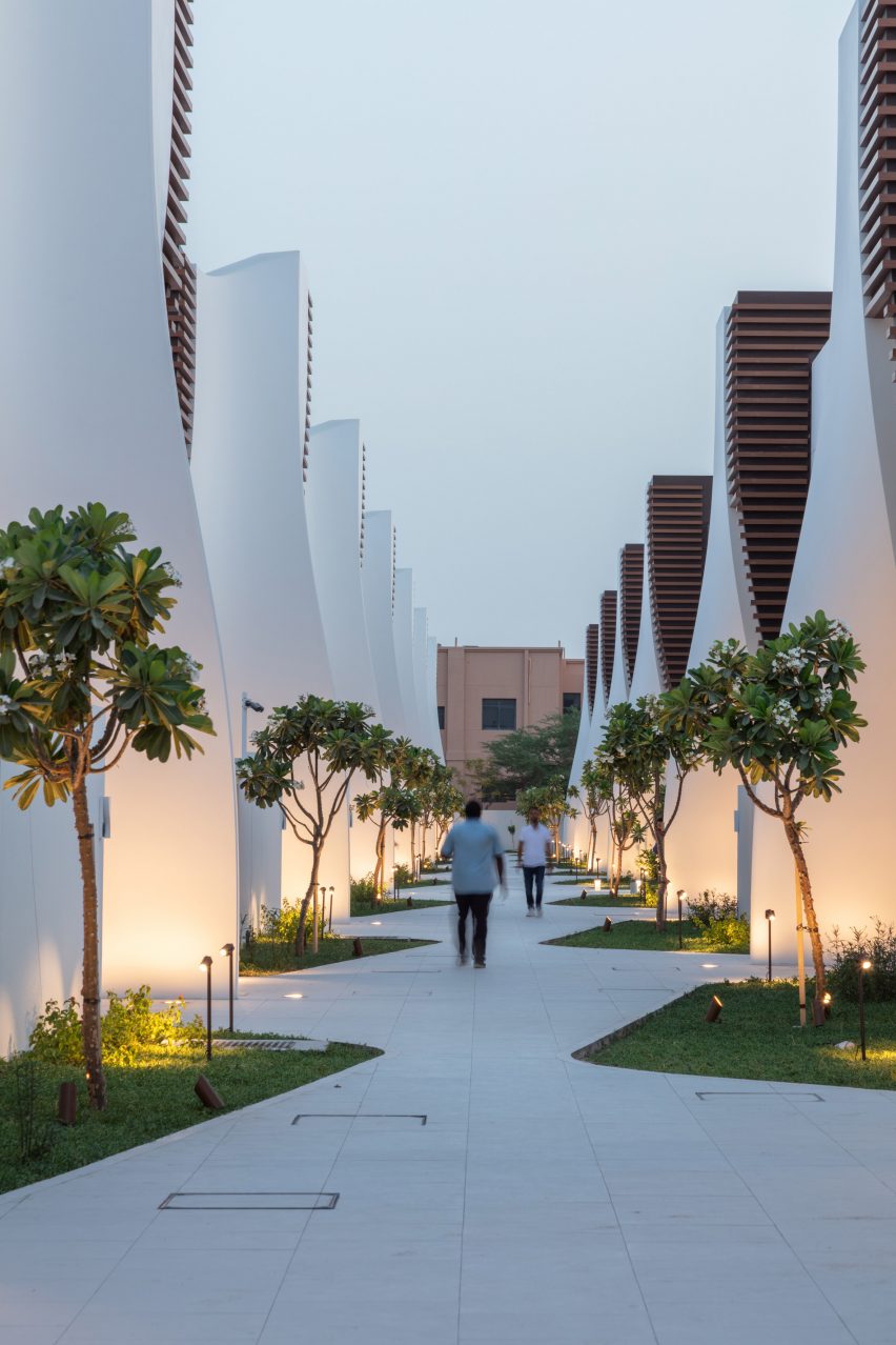 Sculptural buildings in Dubai