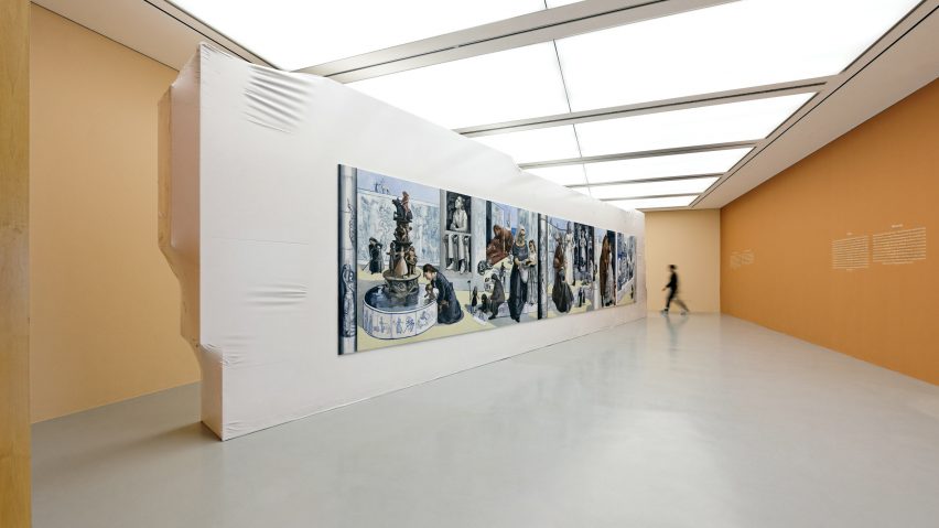 Didier Faustino creates shrink-wrapped scenography for Paula Rego exhibition