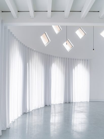 White interior The Hoxton Mule playschool by Sam Jacob Studio