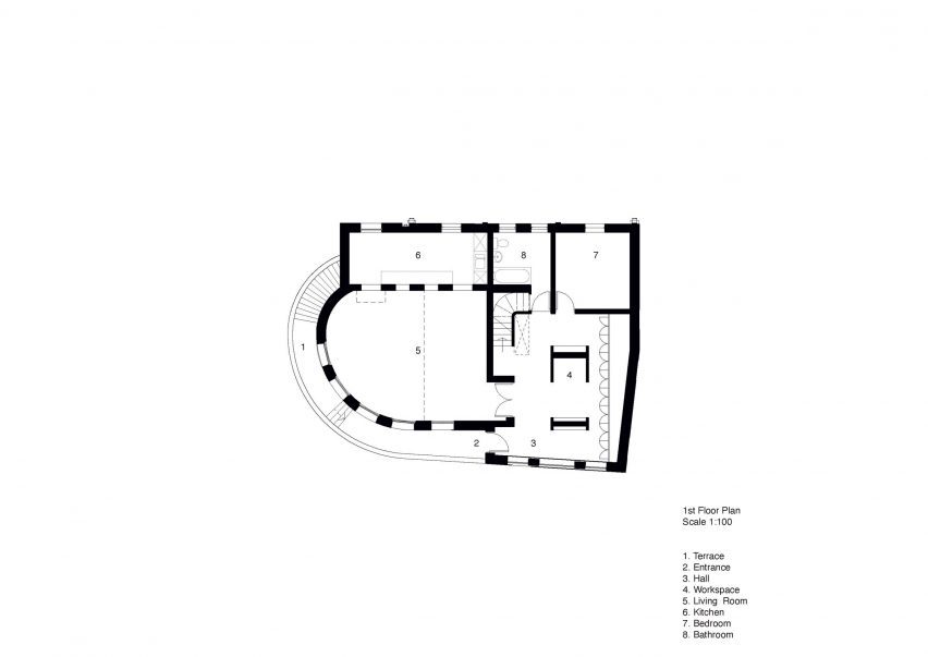 First floor plan of The Hoxton Mule by Sam Jacob Studio
