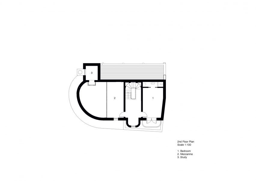 Second floor plan of The Hoxton Mule by Sam Jacob Studio