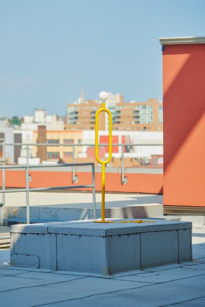 Lamp that looks like subway poles