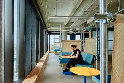 Scaffolding partitions in Today Design office by Studio Edwards