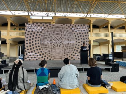 Tosin Oshinowo opening the Sharjah Architecture Triennial 2023