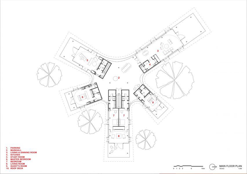 Floor plan of Under the Rain Trees by All(zone)