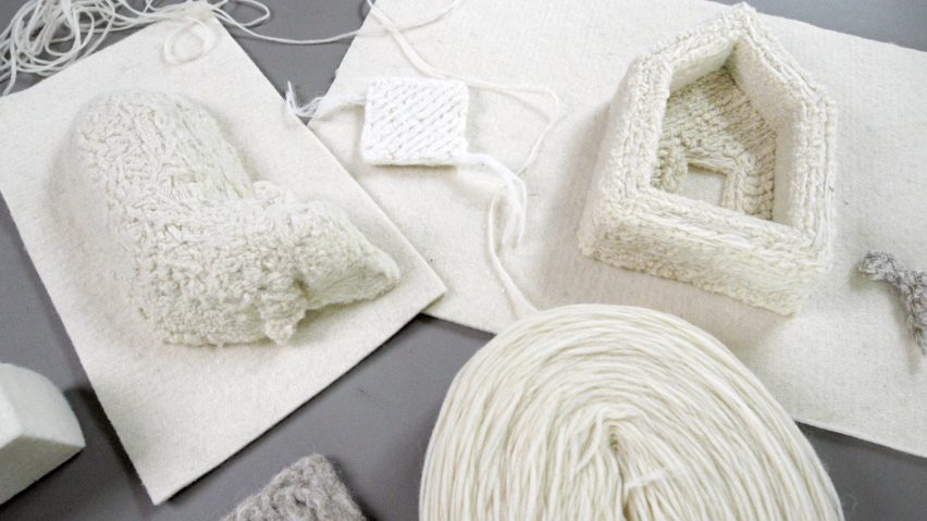 3D-printed wool tests by Christien Meindertsma