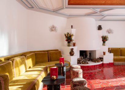 Golden velvet couches