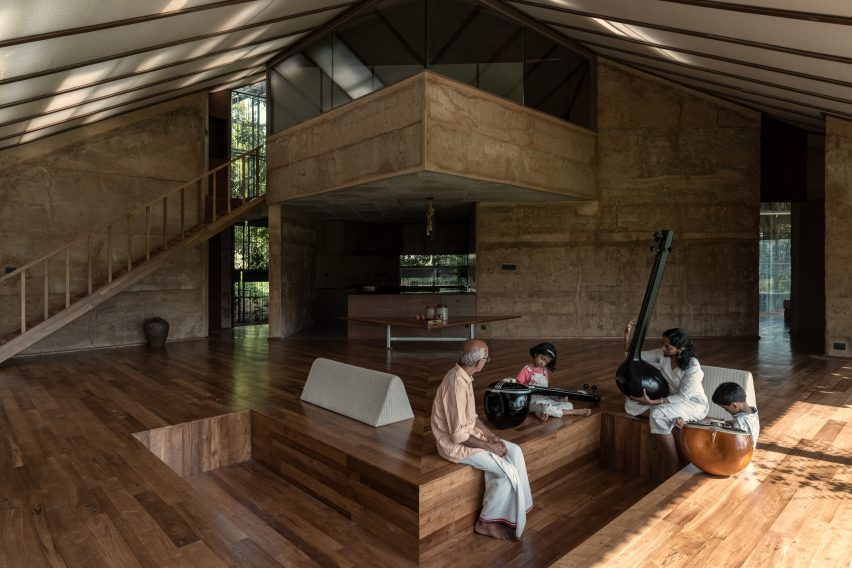 Interior view of Nisarga Art Hub by Wallmakers in Kerala, India