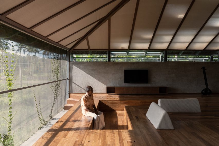 Interior view of Nisarga Art Hub by Wallmakers in Kerala, India