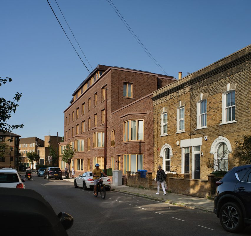 Street elevation of Appleby Blue elderly housing by Witherford Watson Mann