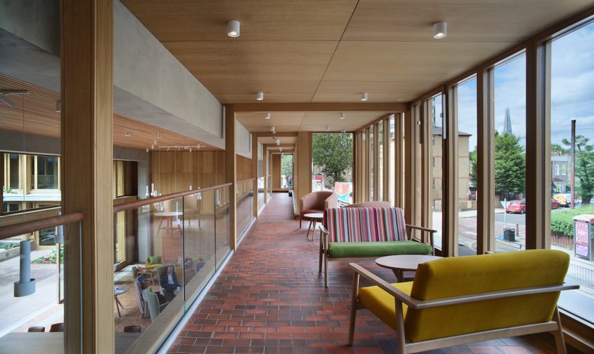 Interior lounge space at the Appleby Blue housing