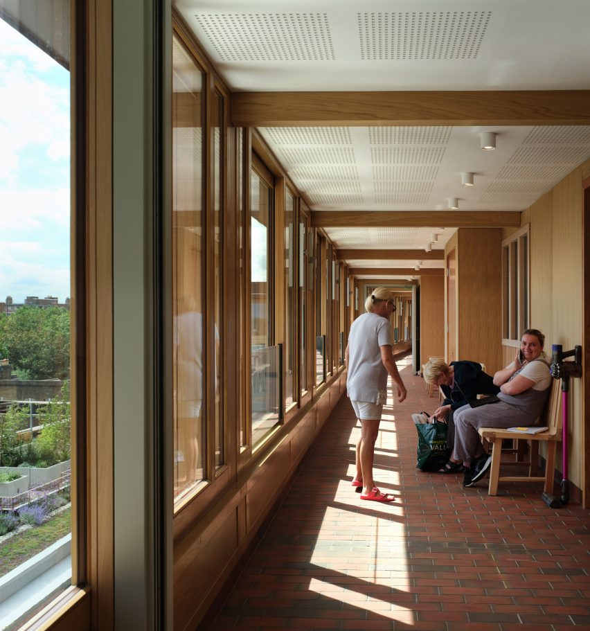 Internal corridor at Appleby Blue housing by Witherford Watson Mann