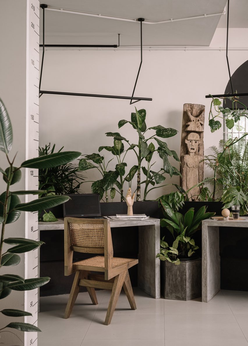 Workers of Art office interior in Kerala