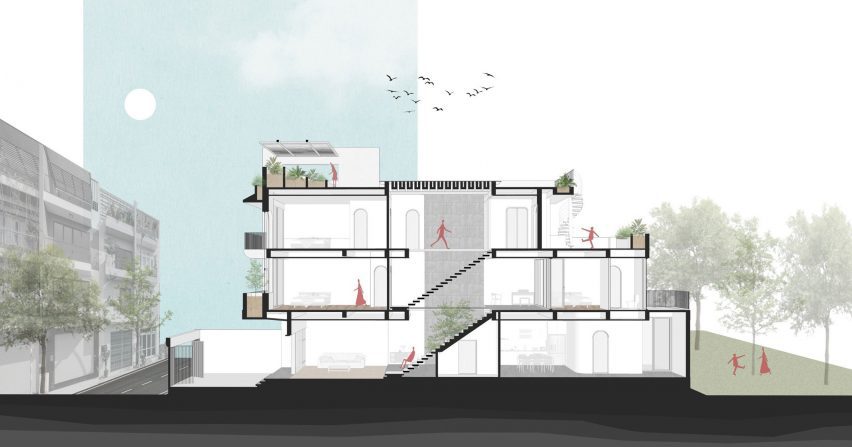 Section of De Chill House in Vietnam by X11