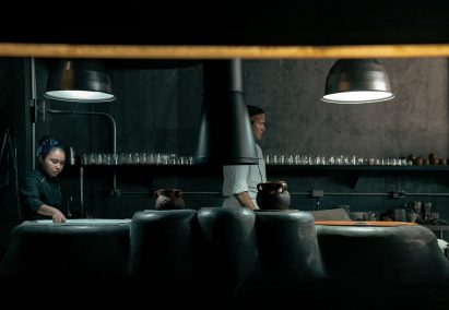 Traditional comal ovens made from black clay