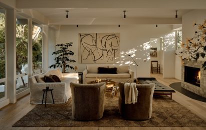 Living room with neutral decor