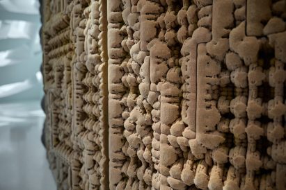 Sand-printed detail