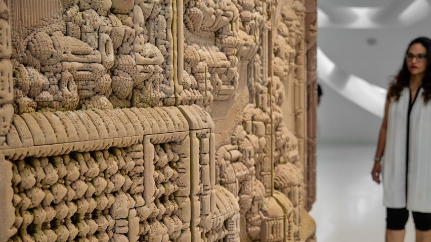 3D-printed sand wall at Museum of the Future