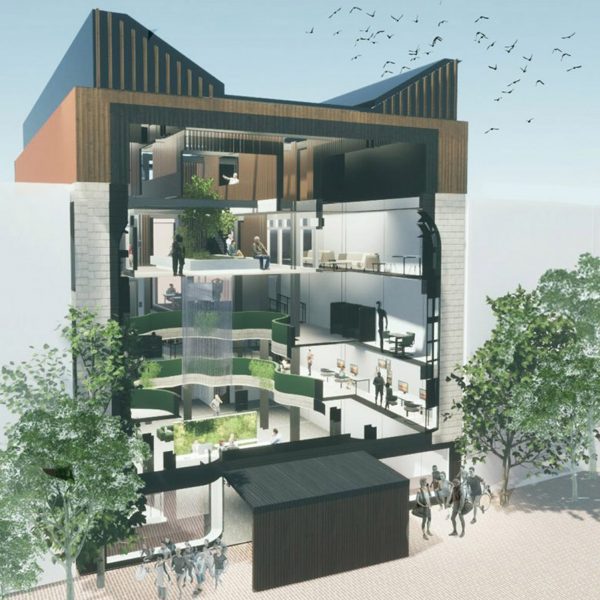 Architecture illustration of a healthcare system