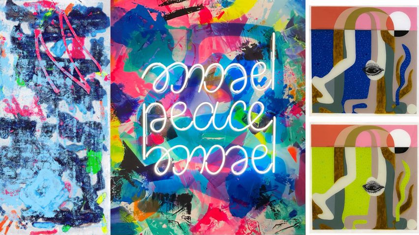 Artwork on display at Aqua Art Miami