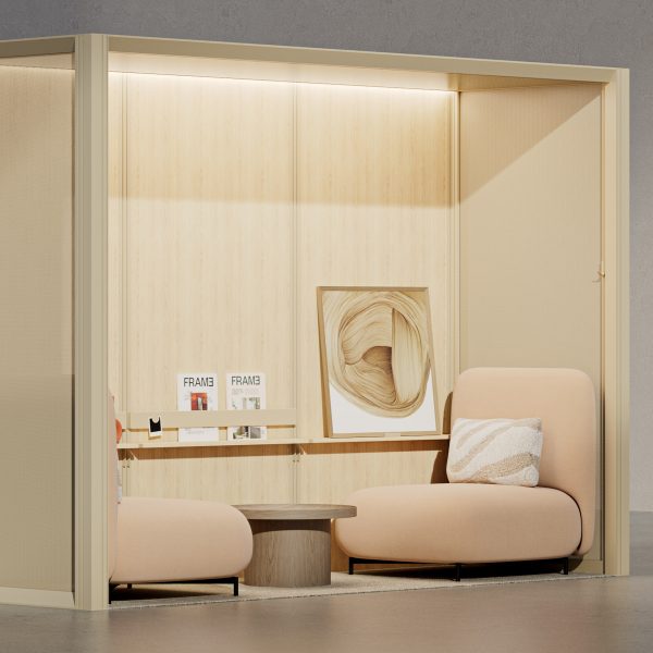 OmniRoom featuring peach-coloured seats