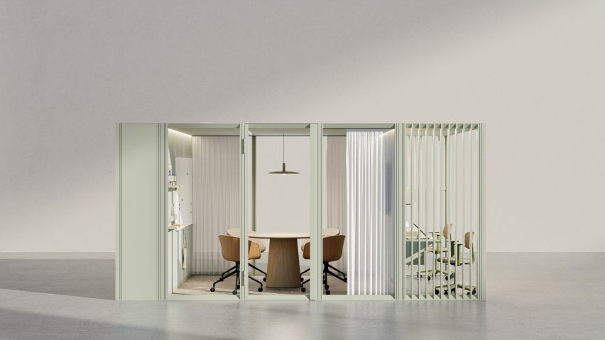 OmniRoom in a mint green colour