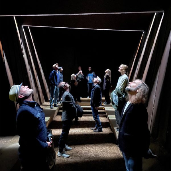 Photo of people in an installation