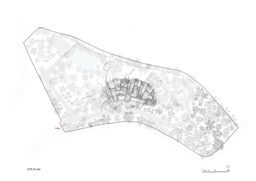 Site plan community centre in Bangalore by A Threshold