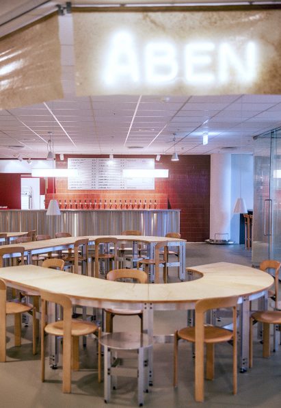 ÅBEN restaurant with panels by Natural Material Studio