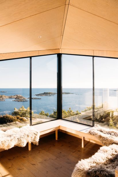 View through cabin window