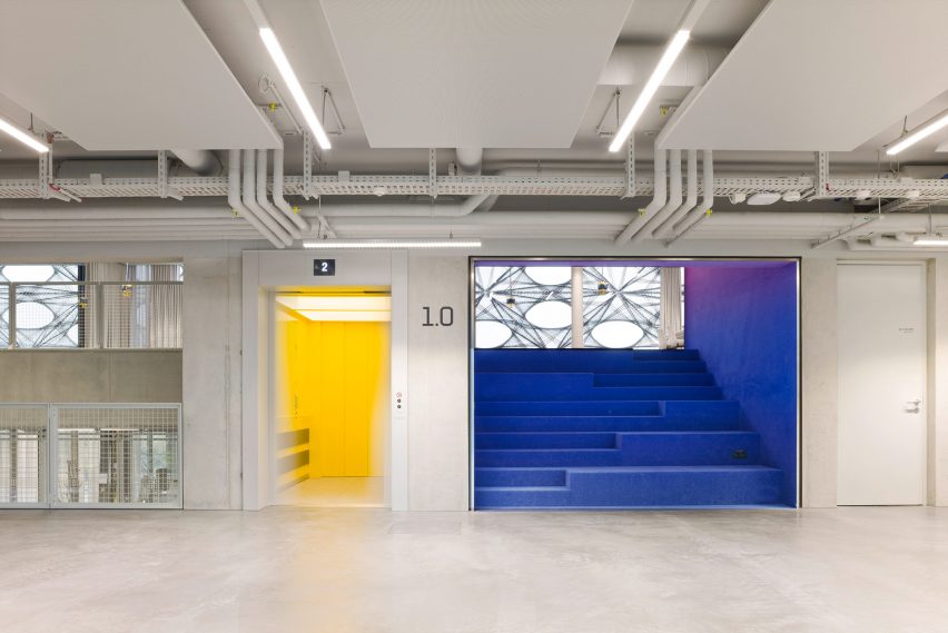 Interior of the Texoversum school of textiles at Reutlingen University of Applied Sciences