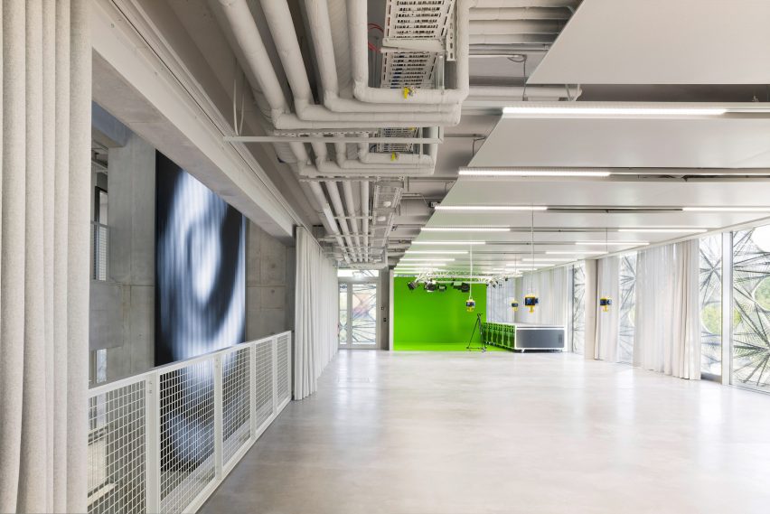 Interior of the Texoversum school of textiles at Reutlingen University of Applied Sciences