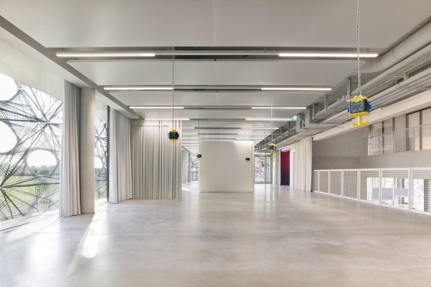 Interior of the Texoversum school of textiles at Reutlingen University of Applied Sciences