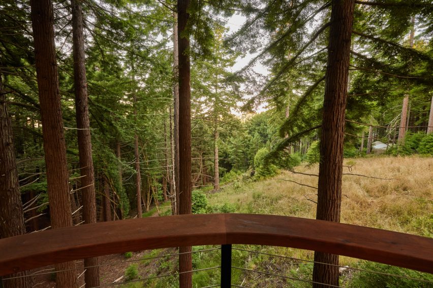 Wooden railing