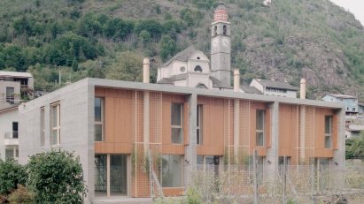 Concrete terrace houses in Switzerland by Atelier Rampazzi