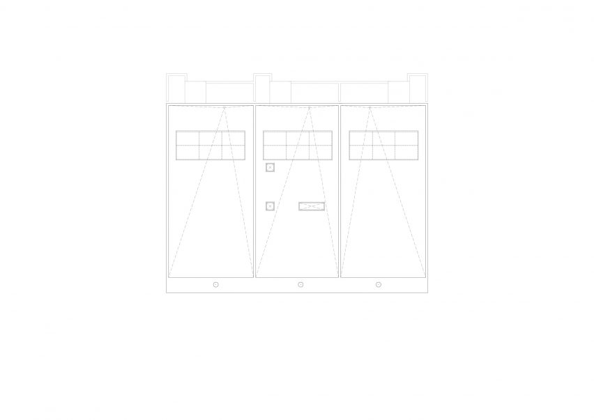 Plan of Concrete terrace houses in Switzerland by Atelier Rampazzi