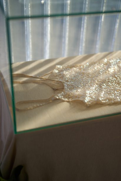 Bioplastic sequin dress